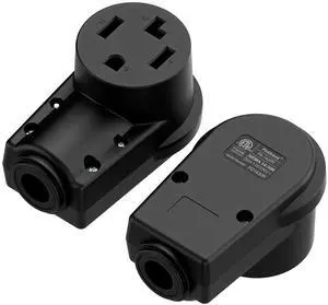 (2PACK) NEMA 14-30R Plug,14-30 30A/125/250V Female Connector, (ETL Certified) 30Amp 125/250Volt Cord End Socket, Female 30A Dryer Receptacle, Heavy Duty, Black. (2PACK) NEMA 14-30R Plug,14-30 30A/125/250V Female Connector, (ETL Certified) 30Amp 125/250Volt Cord End Socket, Female 30A Dryer Receptacle, Heavy Duty, Black.