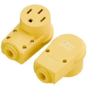 (2PACK) NEMA 14-50R Plug,14-50 50A/125/250V Female Connector, (ETL Certified) 50Amp 125/250Volt Cord End Socket, Female 50A Dryer Receptacle, Heavy Duty, Yellow. (2PACK) NEMA 14-50R Plug,14-50 50A/125/250V Female Connector, (ETL Certified) 50Amp 125/250Volt Cord End Socket, Female 50A Dryer Receptacle, Heavy Duty, Yellow.