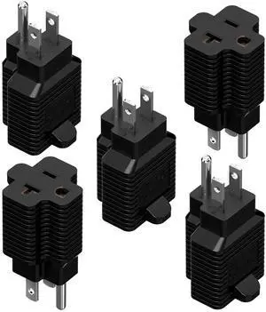 (5Pack) Nema 5-15P to 5-20R Adapter, ETL Verified 2-in-1 15Amp 125Volt to 20Amp 125Volt Power Adapter, Household 15A to 20A Adapter T-Blade 15Amp to 20Amp (5Pack) Nema 5-15P to 5-20R Adapter, ETL Verified 2-in-1 15Amp 125Volt to 20Amp 125Volt Power Adapter, Household 15A to 20A Adapter T-Blade 15Amp to 20Amp