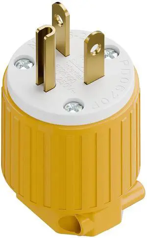 NEMA 6-20P Male Plug, ETL Listed 20AMP/250VOLT,20A Straight DIY Male, USA/Canada 3-Prong Connector, 20A/250V Plug Household AC Industrial Grade Plugs Yellow Color NEMA 6-20P Male Plug, ETL Listed 20AMP/250VOLT,20A Straight DIY Male, USA/Canada 3-Prong Connector, 20A/250V Plug Household AC Industrial Grade Plugs Yellow Color