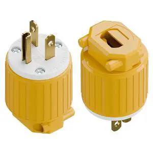 (2PACK) NEMA 6-20P Male Plug, ETL Listed 20AMP/250VOLT,20A Straight DIY Male, USA/Canada 3-Prong Connector, 20A/250V Plug Household AC Industrial Grade Plugs Yellow Color (2PACK) NEMA 6-20P Male Plug, ETL Listed 20AMP/250VOLT,20A Straight DIY Male, USA/Canada 3-Prong Connector, 20A/250V Plug Household AC Industrial Grade Plugs Yellow Color