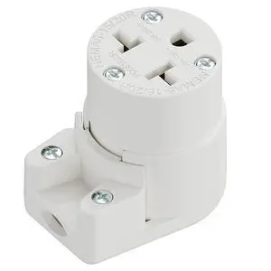Right Angled Four-in-One Heavy Duty Polarized NEMA 5-15R/5-20R/6-15R/6-20R Female Receptacle,15A/20A 125VOLT, 15A/20A 250V NEMA 4-in-1 Connector, Straight Female Socket White Right Angled Four-in-One Heavy Duty Polarized NEMA 5-15R/5-20R/6-15R/6-20R Female Receptacle,15A/20A 125VOLT, 15A/20A 250V NEMA 4-in-1 Connector, Straight Female Socket White