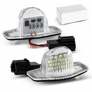 Yankok LED License Plate Lights for Honda CR-V Civic Accord Crosstour HR-V Odyssey Insight Element FR-V Jazz Element Fit and Stream 18-SMD 6500K 3W Xenon White Tag Lamp Replacement Yankok LED License Plate Lights for Honda CR-V Civic Accord Crosstour HR-V Odyssey Insight Element FR-V Jazz Element Fit and Stream 18-SMD 6500K 3W Xenon White Tag Lamp Replacement