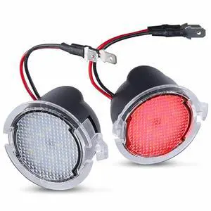 Yankok LED Side Mirror Puddle Lights 2 Pack Compatible with Ford F150 Explorer Expedition Focus C-Max Escape Edge Flex Fusion Taurus and Lincoln LS MKS MKX MKT Navigator 6000K (Red) Yankok LED Side Mirror Puddle Lights 2 Pack Compatible with Ford F150 Explorer Expedition Focus C-Max Escape Edge Flex Fusion Taurus and Lincoln LS MKS MKX MKT Navigator 6000K (Red)