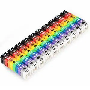 Yankok Clip-On Cable Marker 1.5/2.5/4.0/6.0mm², for 2.0-7.0mm Cables Color Coded Imprint with 0-9 (2.5mm²) Yankok Clip-On Cable Marker 1.5/2.5/4.0/6.0mm², for 2.0-7.0mm Cables Color Coded Imprint with 0-9 (2.5mm²)