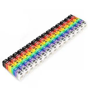 Yankok Clip-On Cable Marker 1.5/2.5/4.0/6.0mm², for 2.0-7.0mm Cables Color Coded Imprint with 0-9 (1.5mm²) Yankok Clip-On Cable Marker 1.5/2.5/4.0/6.0mm², for 2.0-7.0mm Cables Color Coded Imprint with 0-9 (1.5mm²)