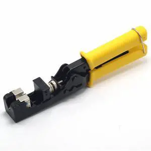 Yankok 180 Degree Keystone Jack Punch Down Tool (Fit Short Body with Plat Pin Jacks Only), CAT5/5e and CAT6/6A Adapter Fast Termination Crimper, One Hand Operation with Quick Lock Yellow Handle Yankok 180 Degree Keystone Jack Punch Down Tool (Fit Short Body with Plat Pin Jacks Only), CAT5/5e and CAT6/6A Adapter Fast Termination Crimper, One Hand Operation with Quick Lock Yellow Handle