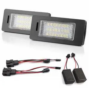 Yankok LED License Plate Lights for Audi A1 A4 A5 A6 A7 B8 Q5 S5 RS5 TT TTRS Avant Allroad Sportback, 24SMD Xenon White, Come with Decoder Error Free, 4G0943021A 8T0943021 Yankok LED License Plate Lights for Audi A1 A4 A5 A6 A7 B8 Q5 S5 RS5 TT TTRS Avant Allroad Sportback, 24SMD Xenon White, Come with Decoder Error Free, 4G0943021A 8T0943021