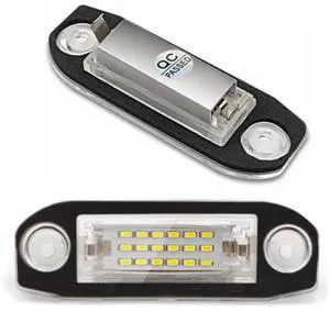 Yankok LED License Plate Lights Compatible with Volvo C70 S40 S60 S80 V50 V60 V70 XC60 XC70 XC90 18 SMD LED 6500K Xenon White Tag Lamp Replacement Yankok LED License Plate Lights Compatible with Volvo C70 S40 S60 S80 V50 V60 V70 XC60 XC70 XC90 18 SMD LED 6500K Xenon White Tag Lamp Replacement