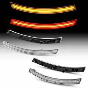 Yankok LED Side Markers Compatible with Chevy Corvette C7 2014-2019 Clear Lens, Amber Front Red Rear Turn Signal Lights Plug and Play Yankok LED Side Markers Compatible with Chevy Corvette C7 2014-2019 Clear Lens, Amber Front Red Rear Turn Signal Lights Plug and Play