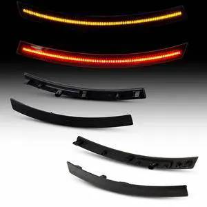 Yankok LED Side Markers Compatible with Chevy Corvette C7 2014-2019 Smoked Lens, Amber Front Red Rear Turn Signal Lights Plug and Play Yankok LED Side Markers Compatible with Chevy Corvette C7 2014-2019 Smoked Lens, Amber Front Red Rear Turn Signal Lights Plug and Play