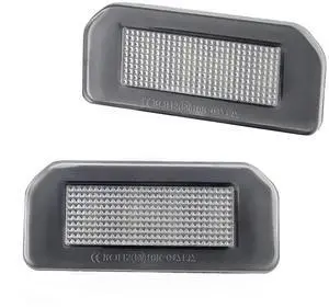 Yankok LED License Plate Lights for Tesla Model 3 2017-UP and Model Y 2020-UP All Models 12 SMD LED Xenon White 6500K Tag Lamp Replacement Yankok LED License Plate Lights for Tesla Model 3 2017-UP and Model Y 2020-UP All Models 12 SMD LED Xenon White 6500K Tag Lamp Replacement