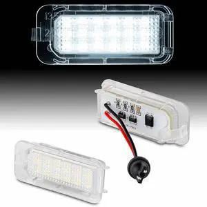 Yankok LED License Plate Lights For Ford 2009-2018 Explorer Escape Expedition Escape Fusion Focus Fiesta Mondeo Lincoln MKC 18 SMD 6500K Xenon White Tag Lamp Replacement 2 Pack Yankok LED License Plate Lights For Ford 2009-2018 Explorer Escape Expedition Escape Fusion Focus Fiesta Mondeo Lincoln MKC 18 SMD 6500K Xenon White Tag Lamp Replacement 2 Pack