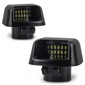 Yankok LED License Plate Lights For Frontier D40 07-21, Titan and Xterra 07-15, Armada 08-15, Equator 09-12 18 SMD 6500K Xenon White Tag Lamp Replacement 2 Pack Yankok LED License Plate Lights For Frontier D40 07-21, Titan and Xterra 07-15, Armada 08-15, Equator 09-12 18 SMD 6500K Xenon White Tag Lamp Replacement 2 Pack