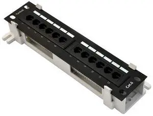 Yankok [CAT6 12 Port Patch Panel Supports Back CAT5/5e with Bracket Rack/Wall Mount 10in.x1U Unshielded Color-Coded T568A/B Wiring (Come with Mini Punch Down Tool) Yankok [CAT6 12 Port Patch Panel Supports Back CAT5/5e with Bracket Rack/Wall Mount 10in.x1U Unshielded Color-Coded T568A/B Wiring (Come with Mini Punch Down Tool)