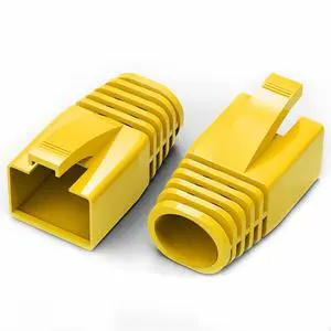 Yankok RJ45 Connector Boots 100 Pcs for OD 7.0~8.5mm CAT5/5e CAT6 CAT6a CAT7 Ethernet Cable Network Connector Strain Relief Covers Caps Yellow Yankok RJ45 Connector Boots 100 Pcs for OD 7.0~8.5mm CAT5/5e CAT6 CAT6a CAT7 Ethernet Cable Network Connector Strain Relief Covers Caps Yellow