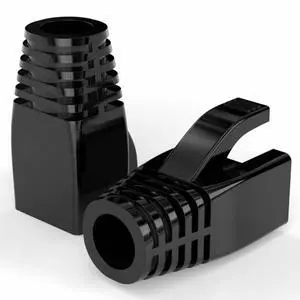 Yankok OD 7.0mm RJ45 Strain Relief Boots 100 Pcs Black for OD 5.5~7.5mm CAT5/5e CAT6/6a and CAT7 Shielded and Unshielded Ethernet Cables Network Connectors Modular Plugs Snap On Protective Covers Yankok OD 7.0mm RJ45 Strain Relief Boots 100 Pcs Black for OD 5.5~7.5mm CAT5/5e CAT6/6a and CAT7 Shielded and Unshielded Ethernet Cables Network Connectors Modular Plugs Snap On Protective Covers