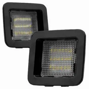 Yankok LED License Plate Lights Compatible with Ford F150 All Models 2015-2020 and F150 Raptor 2017-2020 Thirteenth Generation Black Panel with Clear Lens 6500K 18 SMD Tag Lamp Assembly Yankok LED License Plate Lights Compatible with Ford F150 All Models 2015-2020 and F150 Raptor 2017-2020 Thirteenth Generation Black Panel with Clear Lens 6500K 18 SMD Tag Lamp Assembly