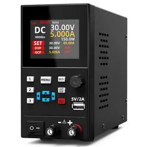 BSIDE DC Power Supply Variable 30V 5A Bench Power Supply, Encoder Knob With Memory Storage, 4-Digits Adjustable Switching Regulated Lab BSIDE DC Power Supply Variable 30V 5A Bench Power Supply, Encoder Knob With Memory Storage, 4-Digits Adjustable Switching Regulated Lab