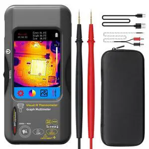 BSIDE Thermal Imaging Camera Multimeter, 320x320 IR Resolution with 15 Thermal Palettes, 20000 Counts with 3.98" Touch LCD, Measures Cap, AC Clamp, Temp Diode for Electrical Home Inspection Electronic BSIDE Thermal Imaging Camera Multimeter, 320x320 IR Resolution with 15 Thermal Palettes, 20000 Counts with 3.98" Touch LCD, Measures Cap, AC Clamp, Temp Diode for Electrical Home Inspection Electronic