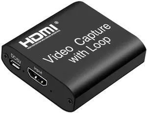 Video Capture Card 4K HDMI Device with Loop Out, Full HD 1080P Game Capture Video Recorder for Live Streaming, Broadcasting or Video Conference,S3/PS4/Xbox One/DSLR/Camcorders Video Capture Card 4K HDMI Device with Loop Out, Full HD 1080P Game Capture Video Recorder for Live Streaming, Broadcasting or Video Conference,S3/PS4/Xbox One/DSLR/Camcorders
