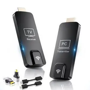 Phone/Tablet Wireless Mirroring-HDMI Transmitter and Receiver 328FT/100M, 5.8G/2.4G Display Adapter Dongle for PC/Laptop/Phone/Tablet to TV/Projector, 4K Input 1080P Output USB HDMI Extender Phone/Tablet Wireless Mirroring-HDMI Transmitter and Receiver 328FT/100M, 5.8G/2.4G Display Adapter Dongle for PC/Laptop/Phone/Tablet to TV/Projector, 4K Input 1080P Output USB HDMI Extender