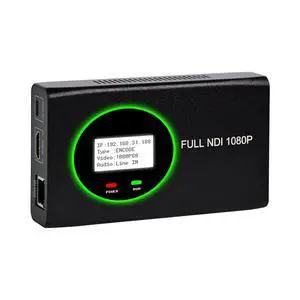 1080P@60Hz Full NDI Encoder/Decoder, NDI to HDMI Converter with Pass-Through, Tally Light PTZ Control for TV Programming,Live Streaming, Video Broadcasting,TV Production (Black) 1080P@60Hz Full NDI Encoder/Decoder, NDI to HDMI Converter with Pass-Through, Tally Light PTZ Control for TV Programming,Live Streaming, Video Broadcasting,TV Production (Black)