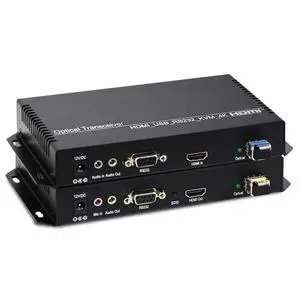 4K30 HDMI KVM Extender Over Fiber Optic up to 10km with Remote Power Control, USB 2.0, Bi-Directional Audio/RS232, LC Single Mode 1 Core (Transmitter + Receiver) 4K30 HDMI KVM Extender Over Fiber Optic up to 10km with Remote Power Control, USB 2.0, Bi-Directional Audio/RS232, LC Single Mode 1 Core (Transmitter + Receiver)