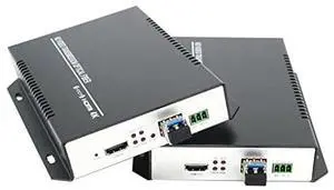 4K 3D HDMI Fiber Optic Extender with RS232/ EDID Transmitter Receiver Distance Up to 60km Compatible with DVI Signal Transmission (Single Mode 2 core) 4K 3D HDMI Fiber Optic Extender with RS232/ EDID Transmitter Receiver Distance Up to 60km Compatible with DVI Signal Transmission (Single Mode 2 core)