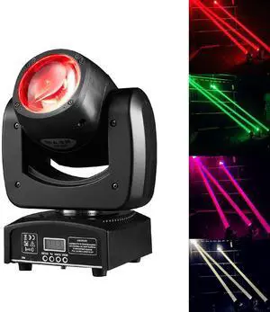 90W LED Moving Head DJ Lights Mini Beam Stage Lights Super Bright Spot RGBW 4IN1 DMX 512 13CH Sound-Activated for Wedding DJ Party Stage Lighting (90W, 1) 90W LED Moving Head DJ Lights Mini Beam Stage Lights Super Bright Spot RGBW 4IN1 DMX 512 13CH Sound-Activated for Wedding DJ Party Stage Lighting (90W, 1)