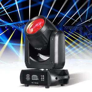 Moving Head Light 150W Stage Lights 8 Gobos 8 Colors 12 Channels Beam Spotlights 18-Face Prism DMX 512 with Sound-Activated for Party Event Wedding DJ Lighting (1) Moving Head Light 150W Stage Lights 8 Gobos 8 Colors 12 Channels Beam Spotlights 18-Face Prism DMX 512 with Sound-Activated for Party Event Wedding DJ Lighting (1)