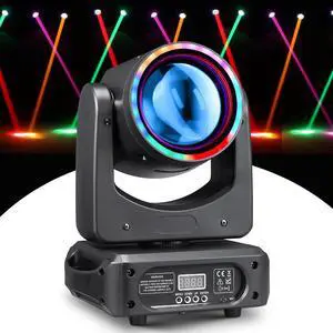 Moving Head DJ Light 100W LED Stage Lights Beam Halo DJ Lights RGBW 4-in-1 Colors Spotlights Strobe DMX512 Sound Activated for Party Wedding Live Show Parties DJ Equipment Lighting Moving Head DJ Light 100W LED Stage Lights Beam Halo DJ Lights RGBW 4-in-1 Colors Spotlights Strobe DMX512 Sound Activated for Party Wedding Live Show Parties DJ Equipment Lighting