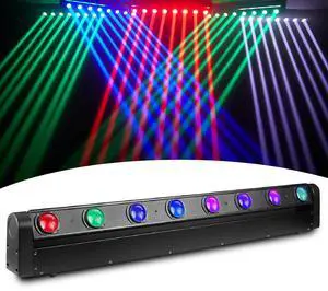 8 Eye LED Moving Head Light, 8x12W Stage Light Bar Strobe Beam Spider RGBW 4IN1 DMX 512 & Sound Activated 180° Tilt DJ Lighting for Party DJ Club KTV Disco Event Show 8 Eye LED Moving Head Light, 8x12W Stage Light Bar Strobe Beam Spider RGBW 4IN1 DMX 512 & Sound Activated 180° Tilt DJ Lighting for Party DJ Club KTV Disco Event Show
