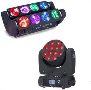 8x15W Spider Moving Head Light LED RGBW 4in1 Portable Stage Light &Moving Head Light Beam Wash 12x12W LED Stage Lighting 8x15W Spider Moving Head Light LED RGBW 4in1 Portable Stage Light &Moving Head Light Beam Wash 12x12W LED Stage Lighting
