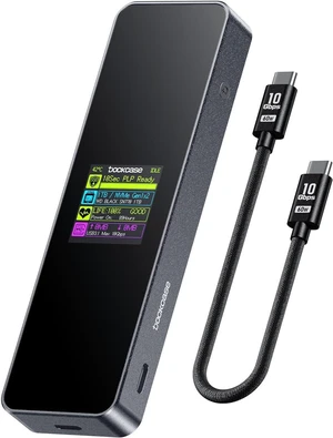 DOCKCASE Smart M.2 NVMe SSD Enclosure, 10s Power Loss Protection (PLP), 10Gbps USB 3.2 Gen 2 Type-C External Hard Drive Case, Fits 2230/2242/2260/2280 NVMe M/B+M Key DOCKCASE Smart M.2 NVMe SSD Enclosure, 10s Power Loss Protection (PLP), 10Gbps USB 3.2 Gen 2 Type-C External Hard Drive Case, Fits 2230/2242/2260/2280 NVMe M/B+M Key