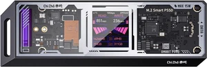 DOCKCASE&CHIZHA Explorer Edition M.2 NVMe SSD Enclosure,Support 10s PLP Prevents Write Data Loss,USB 3.2 Gen 2 Type-C (10 Gbps), fits NVMe PCIe,Size 2230/2242/2260/2280,Support M-Key B+M Key UASP DOCKCASE&CHIZHA Explorer Edition M.2 NVMe SSD Enclosure,Support 10s PLP Prevents Write Data Loss,USB 3.2 Gen 2 Type-C (10 Gbps), fits NVMe PCIe,Size 2230/2242/2260/2280,Support M-Key B+M Key UASP