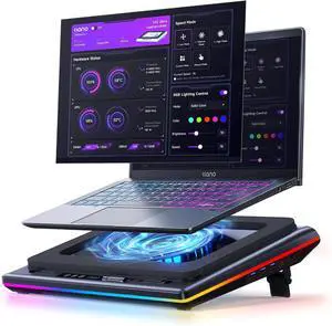 llano V12 Ultra Laptop Cooling Pad with Smart Software Control Laptop Fan,Laptop Stand RGB, 5.5" Turbo Fan, Adjustable Speed, 3-Port USB 3.0 Hub, 3 Height Stands, for 15.6"-19" Gaming Laptops, Black llano V12 Ultra Laptop Cooling Pad with Smart Software Control Laptop Fan,Laptop Stand RGB, 5.5" Turbo Fan, Adjustable Speed, 3-Port USB 3.0 Hub, 3 Height Stands, for 15.6"-19" Gaming Laptops, Black