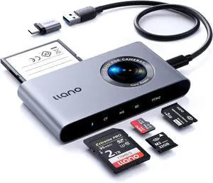 llano 5 in 1 Multi Card Reader, for CompactFlash/MS/M2/SD/TF Memory Cards, 4 Cards Simultaneously Read and Write, USB-C Card Reader, Windows, Linux, MAC OS and Chrome OS llano 5 in 1 Multi Card Reader, for CompactFlash/MS/M2/SD/TF Memory Cards, 4 Cards Simultaneously Read and Write, USB-C Card Reader, Windows, Linux, MAC OS and Chrome OS