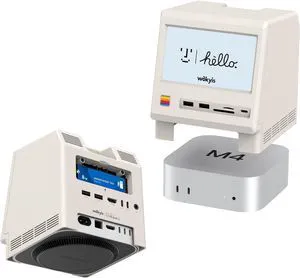 M5 Retro Dock Station for Mac mini M4/M5/M6, 5inch HD Display, 10Gbps M.2 NVMe SSD Enclosure, SD/Micro SD Reader 4.0, 4*USB-A 1*USB-C 10Gbps, 3.5mm Earphone Jack, M5 Retro Dock Station for Mac mini M4/M5/M6, 5inch HD Display, 10Gbps M.2 NVMe SSD Enclosure, SD/Micro SD Reader 4.0, 4*USB-A 1*USB-C 10Gbps, 3.5mm Earphone Jack,