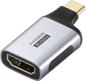 Hagibis USB C to HDMI 2.1 Adapter, 8K@60Hz 4K@240Hz 2K@360Hz HDMI Female to Type-C Male Connector Converter for MacBook,iPhone 17 16 15 Pro Max, iPad Pro (ZJTN07) Hagibis USB C to HDMI 2.1 Adapter, 8K@60Hz 4K@240Hz 2K@360Hz HDMI Female to Type-C Male Connector Converter for MacBook,iPhone 17 16 15 Pro Max, iPad Pro (ZJTN07)