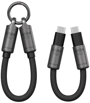 Hagibis USB4 Cable Portable Keychain 0.5ft, 80Gpbs 240W 8K@60Hz Short C to C Cable Lanyard Type-C Cable for iPhone 17 16 15 Pro Max, iPad Pro, Thunderbolt 5/4/3, External SSD (Grey) Hagibis USB4 Cable Portable Keychain 0.5ft, 80Gpbs 240W 8K@60Hz Short C to C Cable Lanyard Type-C Cable for iPhone 17 16 15 Pro Max, iPad Pro, Thunderbolt 5/4/3, External SSD (Grey)