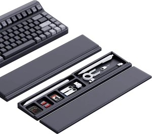 Hagibis Keyboard Wrist Rest Pad Support with Desktop Partition Storage Case, Ergonomic Soft Memory Foam, Anti-Slip Rubber Base for Computer Keyboard, Laptop, Office, Home (Black) Hagibis Keyboard Wrist Rest Pad Support with Desktop Partition Storage Case, Ergonomic Soft Memory Foam, Anti-Slip Rubber Base for Computer Keyboard, Laptop, Office, Home (Black)