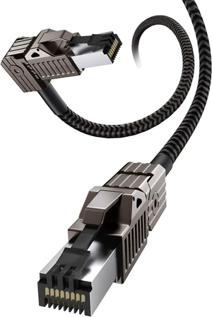 CAT8 Ethernet Cable, Hagibis 360° LAN Network Cable with Zinc Alloy RJ45, Braided 24AWG 40Gbps 2000Mhz Patch Cord High Speed for Gaming, PS4, Xbox, Modem, Router, PC, Laptop 1.5FT CAT8 Ethernet Cable, Hagibis 360° LAN Network Cable with Zinc Alloy RJ45, Braided 24AWG 40Gbps 2000Mhz Patch Cord High Speed for Gaming, PS4, Xbox, Modem, Router, PC, Laptop 1.5FT