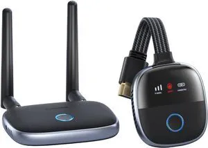 Hagibis LED Display Wireless HDMI Transmitter & Receiver Extender Kits, 5.8G Bifrequency 164ft Wireless Display Dongle, Plug and Play for Laptop PC Netflix PS4/5 TV Projector Streaming Hagibis LED Display Wireless HDMI Transmitter & Receiver Extender Kits, 5.8G Bifrequency 164ft Wireless Display Dongle, Plug and Play for Laptop PC Netflix PS4/5 TV Projector Streaming