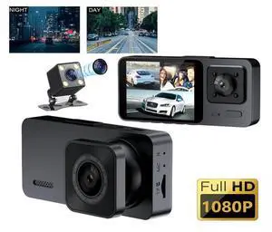 Triple Lens Dash Cam 1080P Full HD Front + Cabin + Rear Recording Built-in WiFi App Control IR Night Vision 2" Display Car DVR with G-Sensor & Parking Mode Triple Lens Dash Cam 1080P Full HD Front + Cabin + Rear Recording Built-in WiFi App Control IR Night Vision 2" Display Car DVR with G-Sensor & Parking Mode