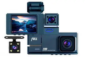 3 Channel Dash Cam 1080P Full HD 2" IPS Screen Front Inside Rear Triple Recording with Backup Camera Night Vision G-Sensor Loop Recording Parking Monitor 3 Channel Dash Cam 1080P Full HD 2" IPS Screen Front Inside Rear Triple Recording with Backup Camera Night Vision G-Sensor Loop Recording Parking Monitor