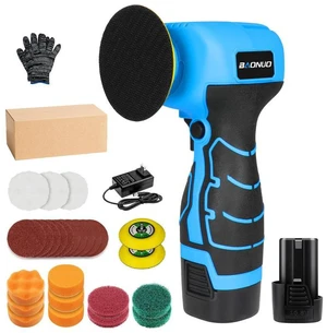Cordless Sander, 3" Palm Sander with 16.8V 2.0Ah Li-ion Battery, 3500RPM Mini Polisher, Sanders Tool for Sanding/Polishing/Waxing/Cleaning(Blue) Cordless Sander, 3" Palm Sander with 16.8V 2.0Ah Li-ion Battery, 3500RPM Mini Polisher, Sanders Tool for Sanding/Polishing/Waxing/Cleaning(Blue)