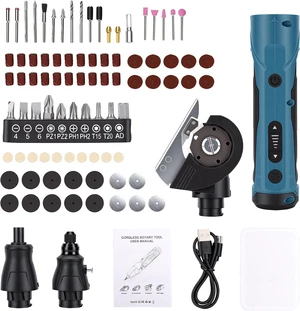 4 in 1 DIY Cordless Rotary Tool Kit/Electric Scissors+Screwdriver+Drill,19000rpm 5-Speed, 4V 2000mAh Type-C Cable, 84 Accessories for Cutting Sanding Polishing Drilling Etching Engraving Crafts 4 in 1 DIY Cordless Rotary Tool Kit/Electric Scissors+Screwdriver+Drill,19000rpm 5-Speed, 4V 2000mAh Type-C Cable, 84 Accessories for Cutting Sanding Polishing Drilling Etching Engraving Crafts