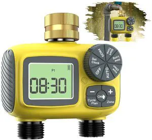 Solar Type-C Rechargeable Sprinkler Water Timer for Garden Hose Lawn,Programmable Intelligent Automatic Faucet System with Rain Delay and Manual Mode, Digital Irrigation Controller for Yard Pool Solar Type-C Rechargeable Sprinkler Water Timer for Garden Hose Lawn,Programmable Intelligent Automatic Faucet System with Rain Delay and Manual Mode, Digital Irrigation Controller for Yard Pool