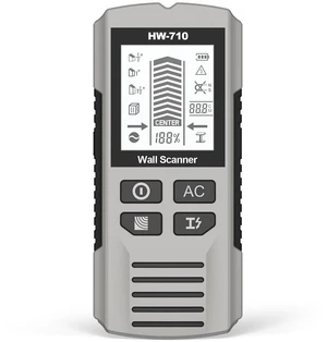 5-in-1 Electronic Wall Scanner Multi-Detection for Wood/Metal/Joists/Pipes/Live AC Wires with Audible Alarm(Grey) 5-in-1 Electronic Wall Scanner Multi-Detection for Wood/Metal/Joists/Pipes/Live AC Wires with Audible Alarm(Grey)